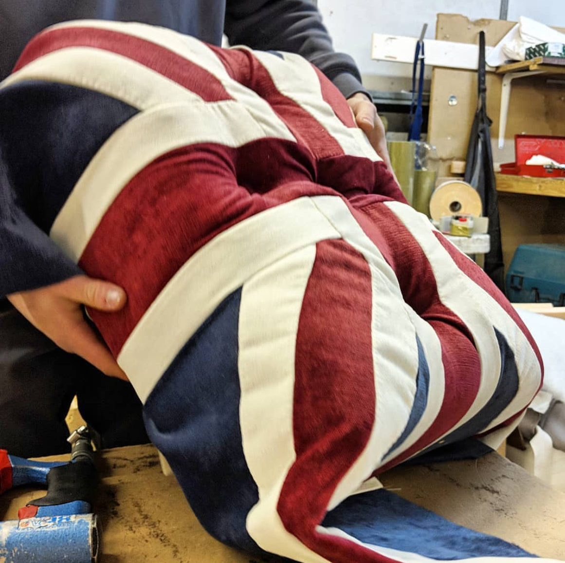 Small Union Jack footstool