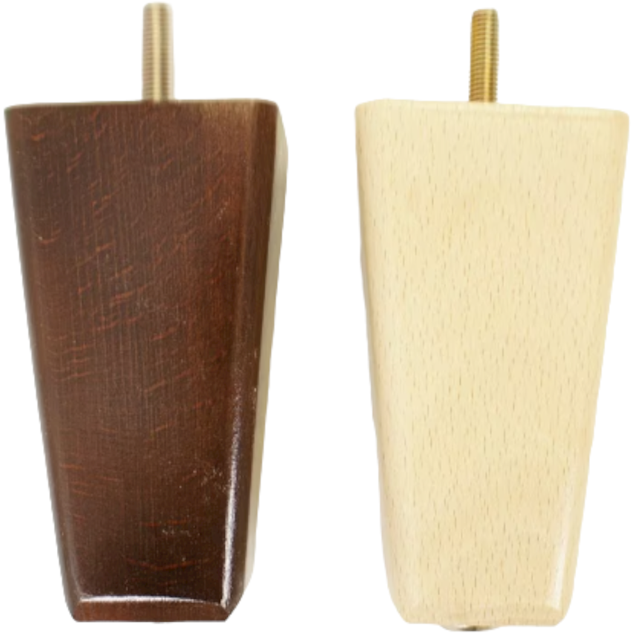 light wood and dark wood feet