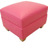 Oxford in Pink faux leather with light wood feet 
