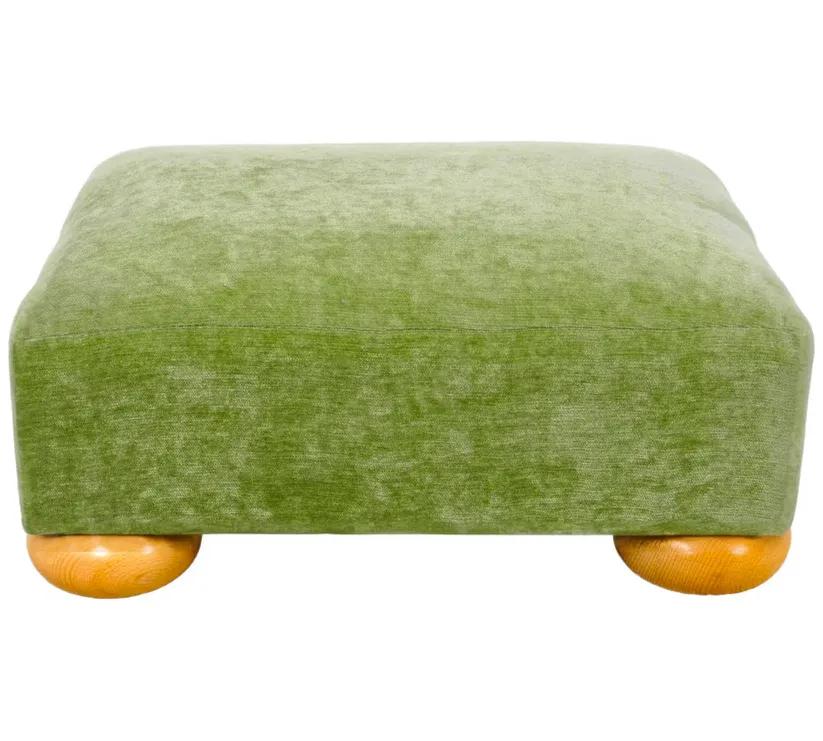 Low Half Classic Footstool in Velvet