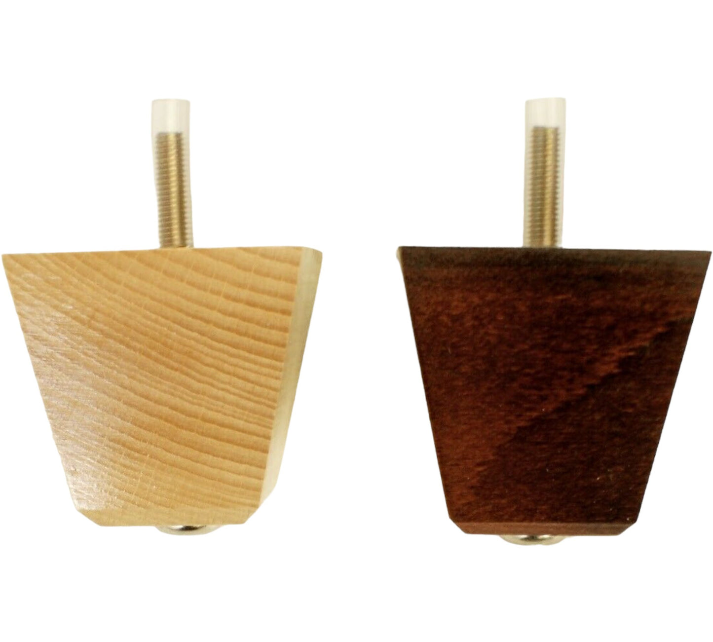 light wood and dark wood feet