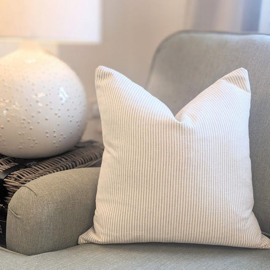 Filey Natural Stripe scatter cushion