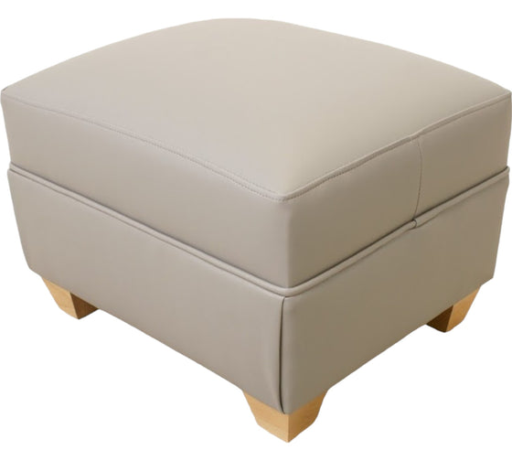 Oxford footstool in faux leather