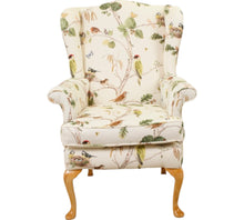  Refurbished Wing Chair Parker Knoll in Woodland chorus Multi/Linen