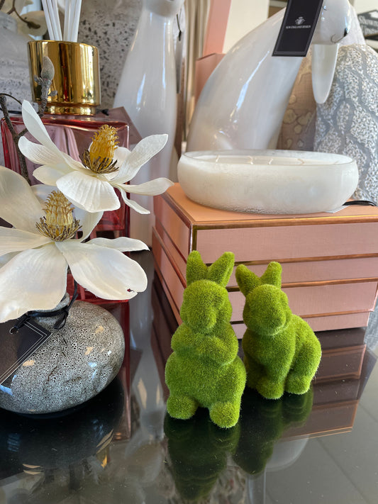Set of 2 Green Bunny Rabbits