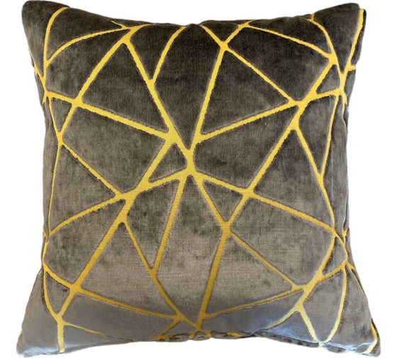 Zola Charcoal/Gold cushion