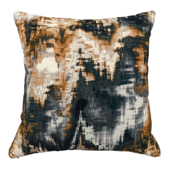 Harlequin Distortion Tobacco/Slate/Clay Scatter cushion