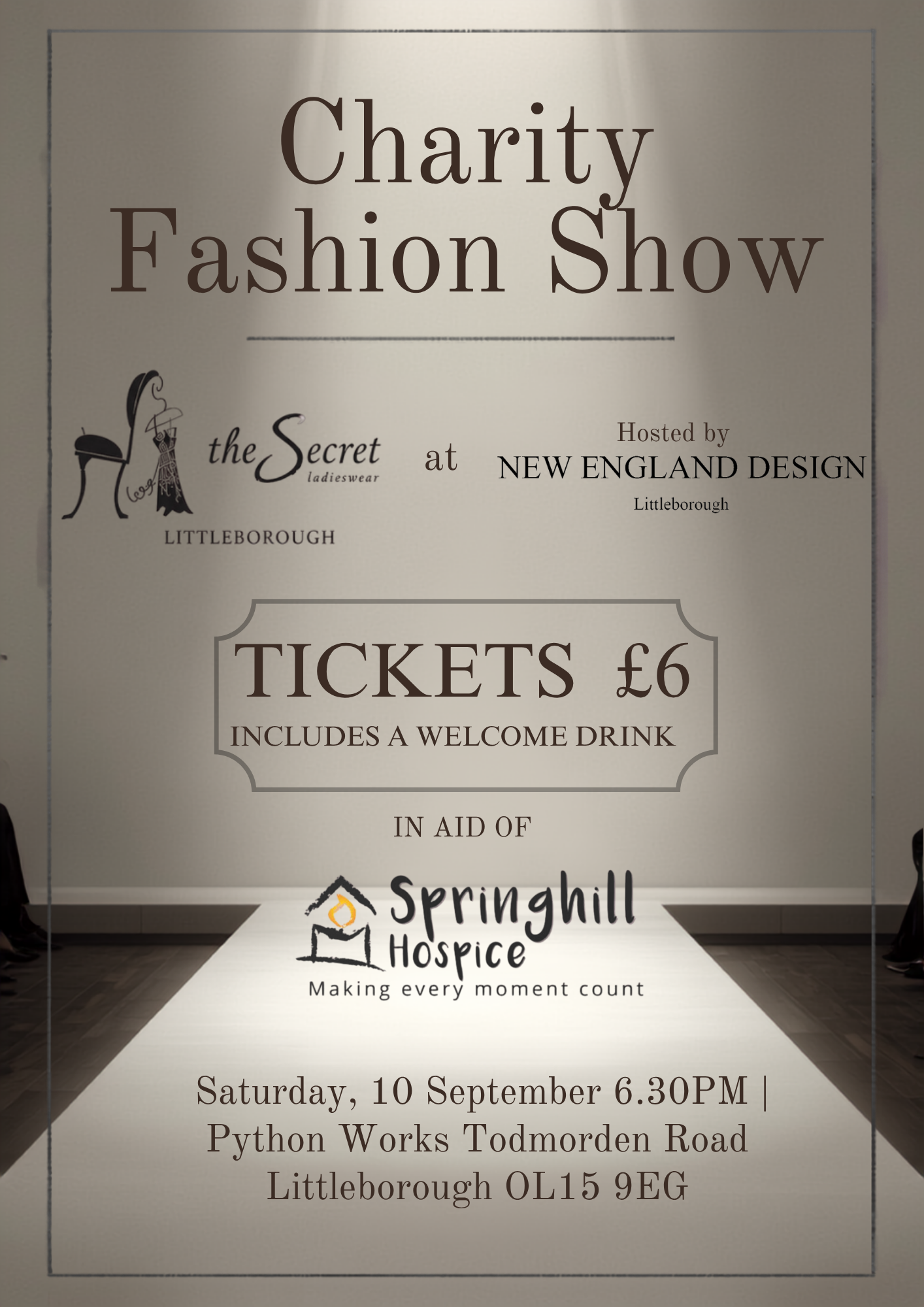 Charity Fashion Show Ticket — In Aid of Springhill Hospice