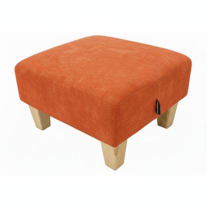 Half Classic Footstool in Velvet