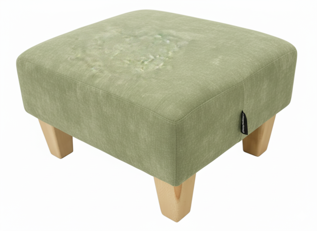 Half Classic Footstool in Velvet