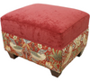 Oxford footstool in Morris & Co Strawberry thief - New England Sofa Design