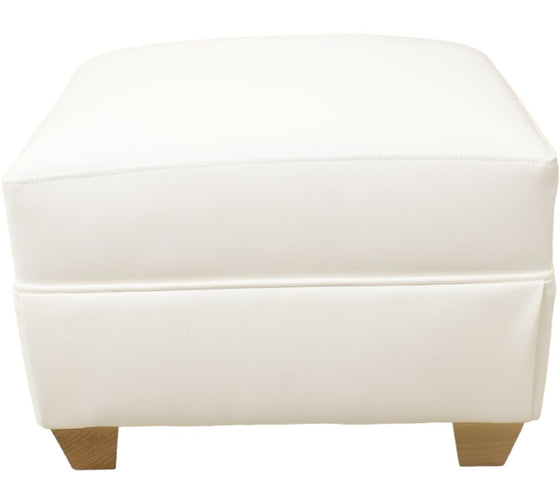 Oxford footstool in faux leather
