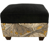 Oxford footstool in Morris & Co Ancanthus - New England Sofa Design