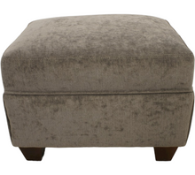  Oxford footstool in Chenille Velvet british made - New England Sofa Design
