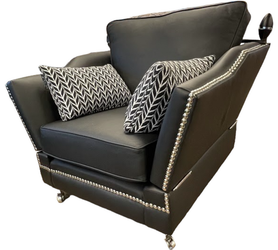 Ex Display Eaton Chair in Black Leather