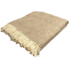 Natural Herringbone Wool Throw/Blanket