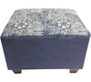 Classic footstool in Morris & co Marigold - New England Sofa Design