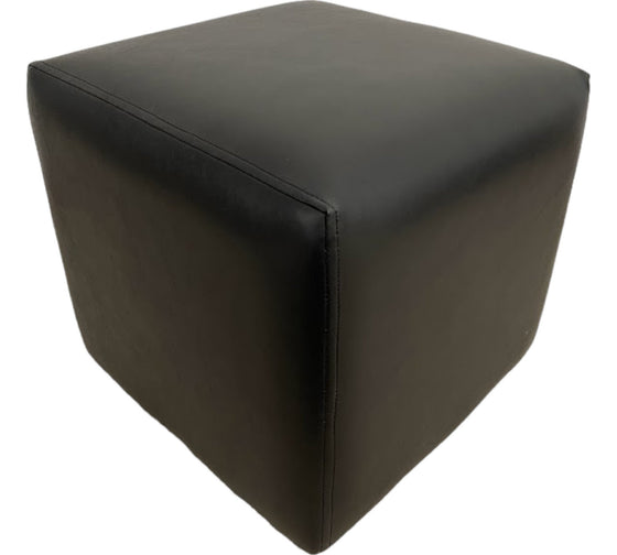 Block/Cube Pouffe in Faux Leather